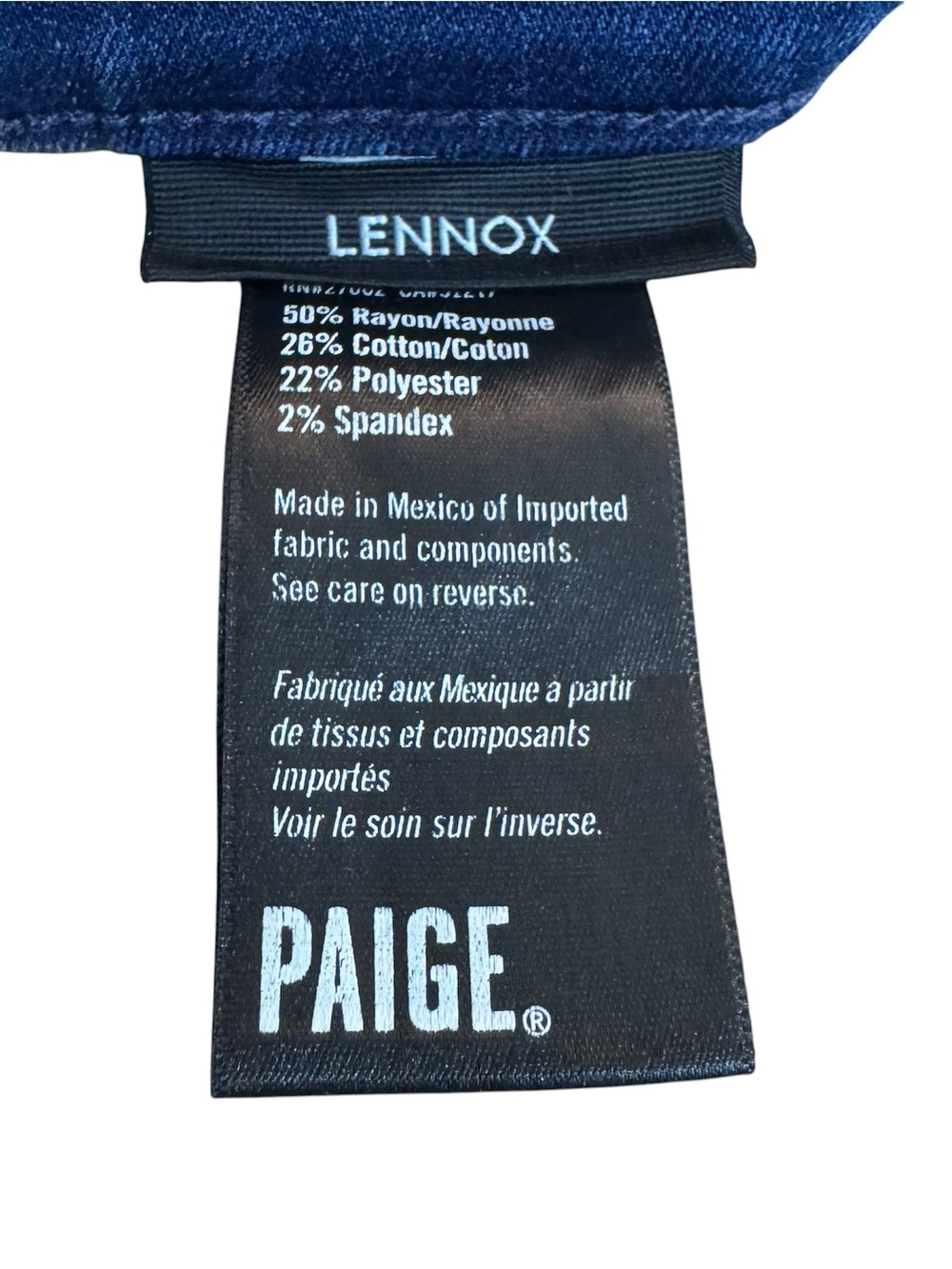 TV WARDROBE RETAIL $209 W34 L33 PAIGE “designer jeans” “luxury” “high-end denim”
